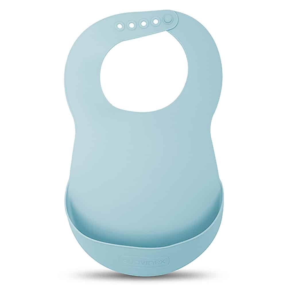 Suavinex Bavoir Soft avec poche 4m+ Bleu
