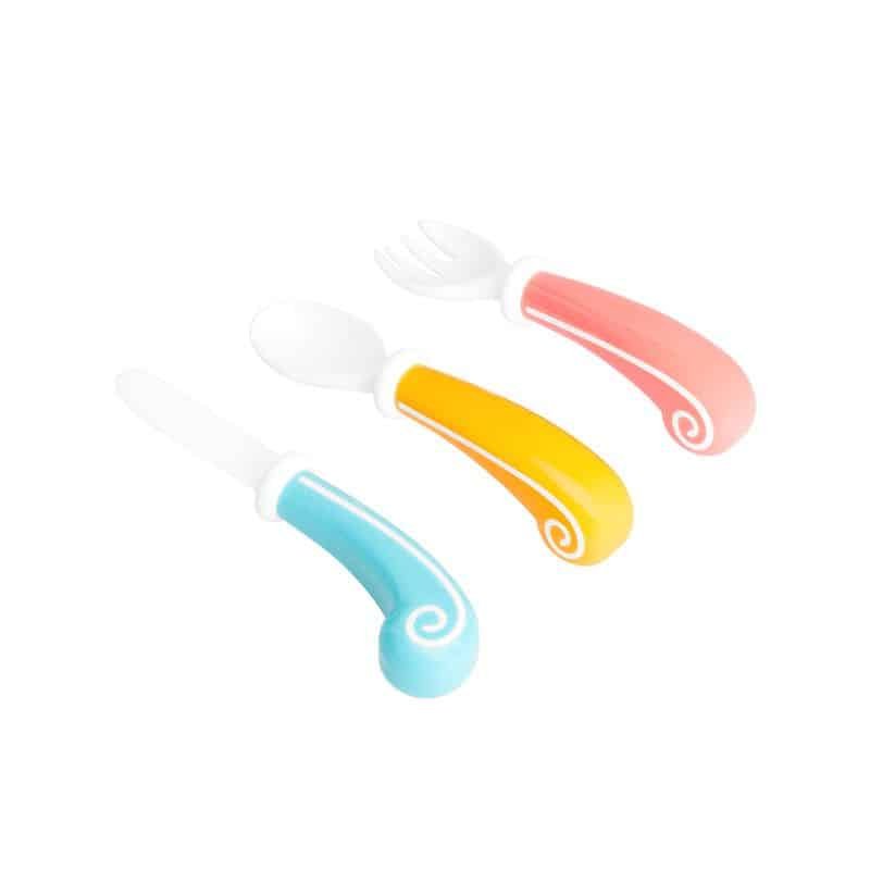 Bebemaman-Badabulle-Coffret Repas Yummy – Set Vaisselle 7 pièces-Orange6