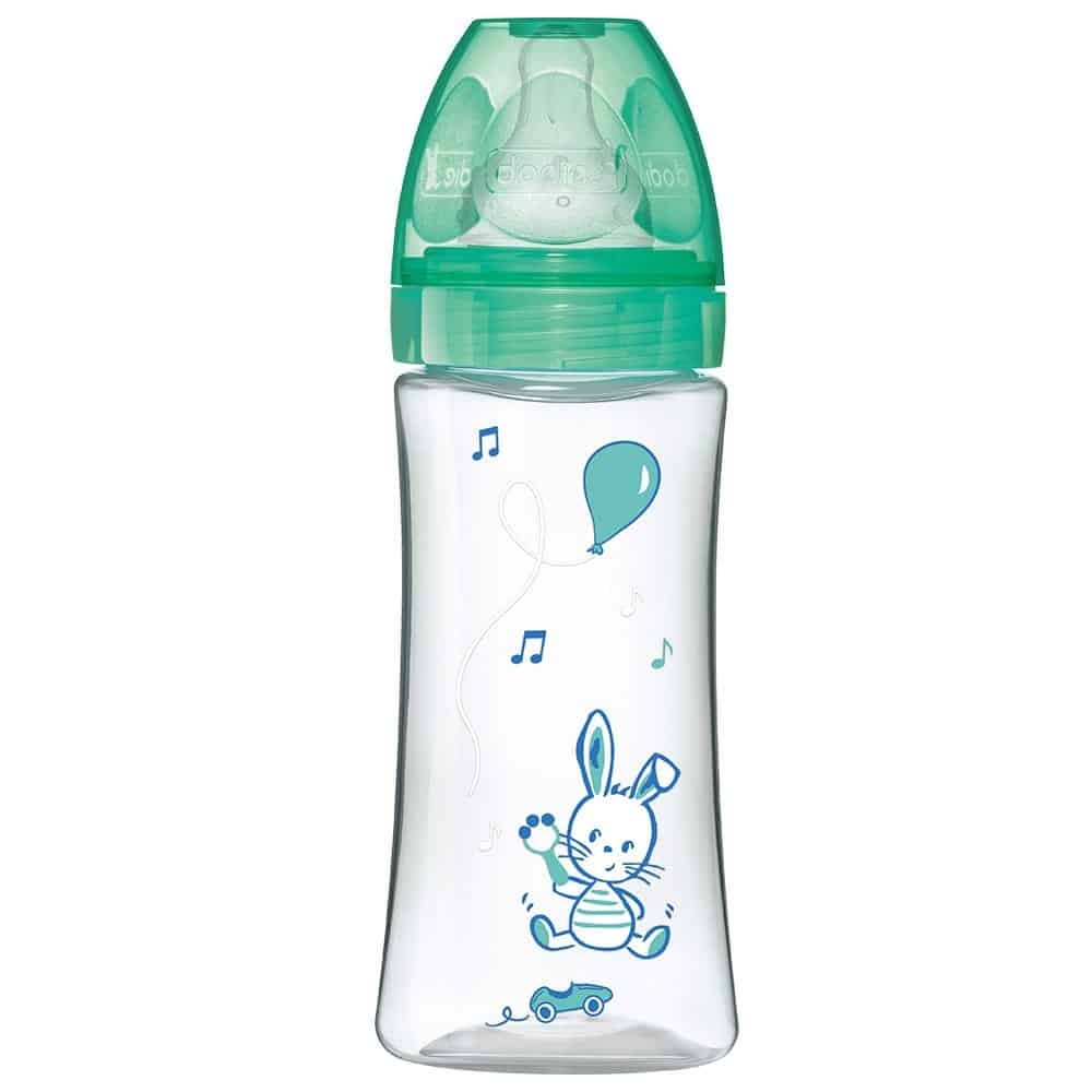 Dodie Biberon évolution+ 330ml Tétine 3 vitesses Vert