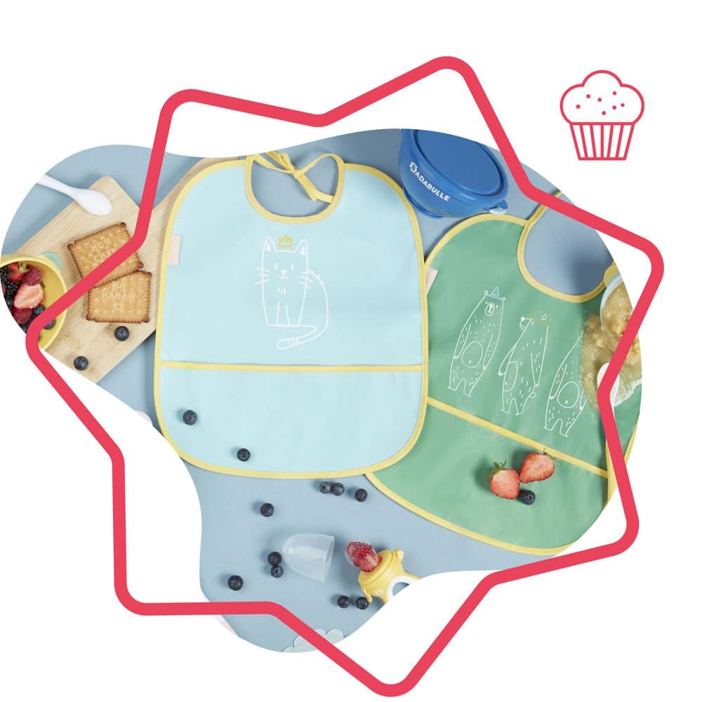 bebemaman-badabulle-Lot-2-Bavoirs-Bleu-Vert-2