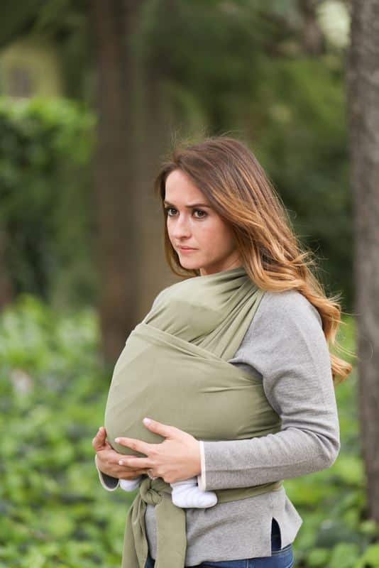 bebemaman_neko-porte-bébé-sling-Bleu-Olive-1