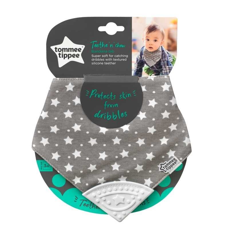 Tommee Tippee Bavoir Dentition Bebe Gris 3m+