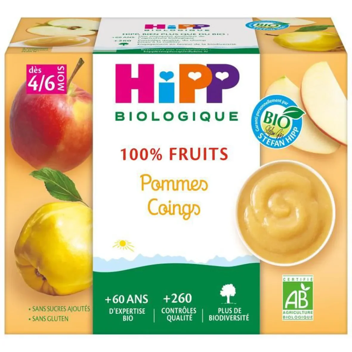 Hipp Pommes coings 4/6m+ 4×100 g