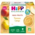 Hipp Petits pots bébé 4/6m+ fruits pommes coings sans sucres ajoutés 4x100 g