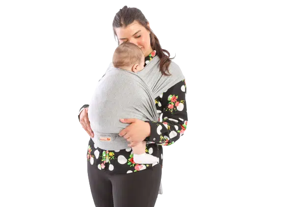 Echarpe de Portage avec Soutien Lombaire – Gris Clair