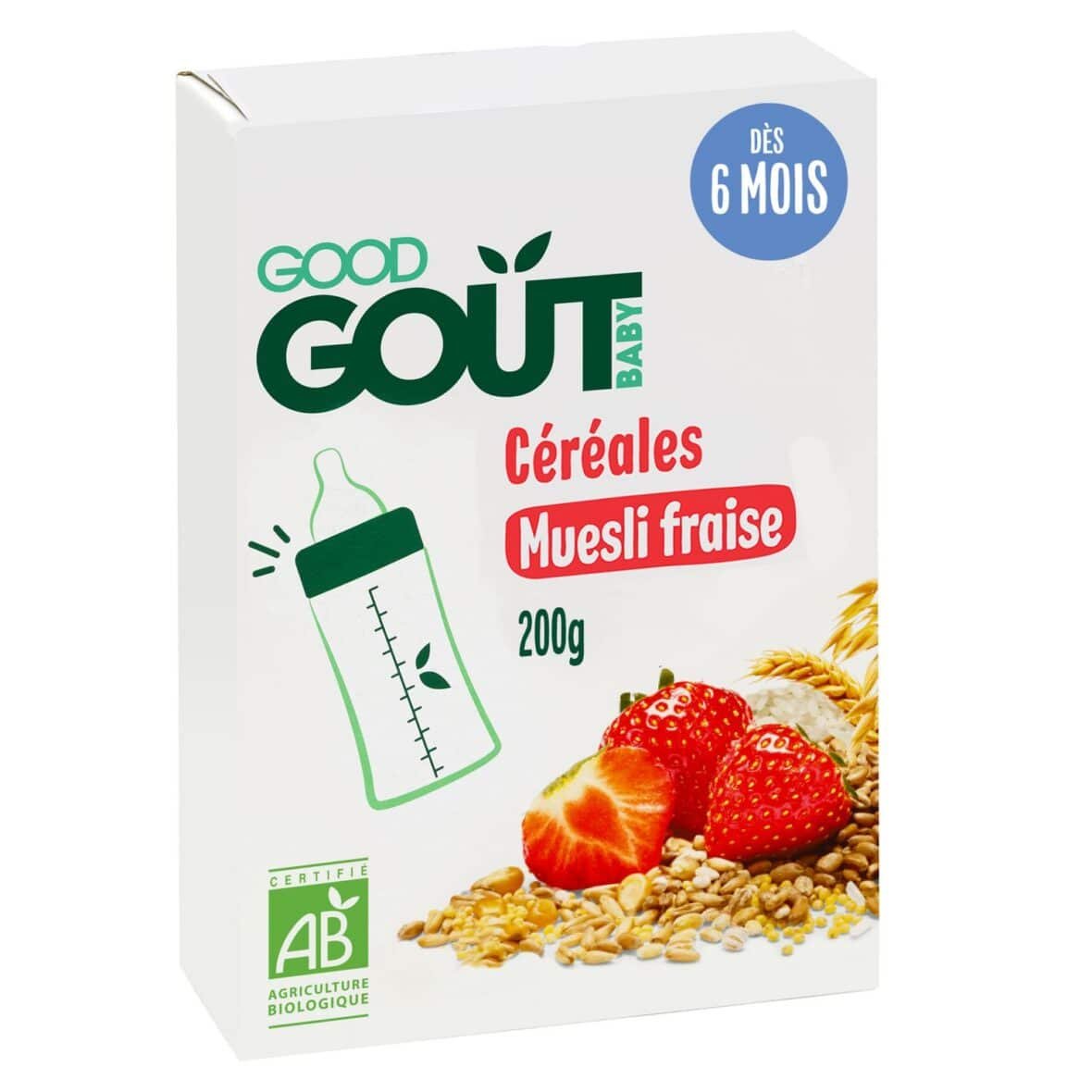Good Goût Céréales Muesli Fraise 6m+