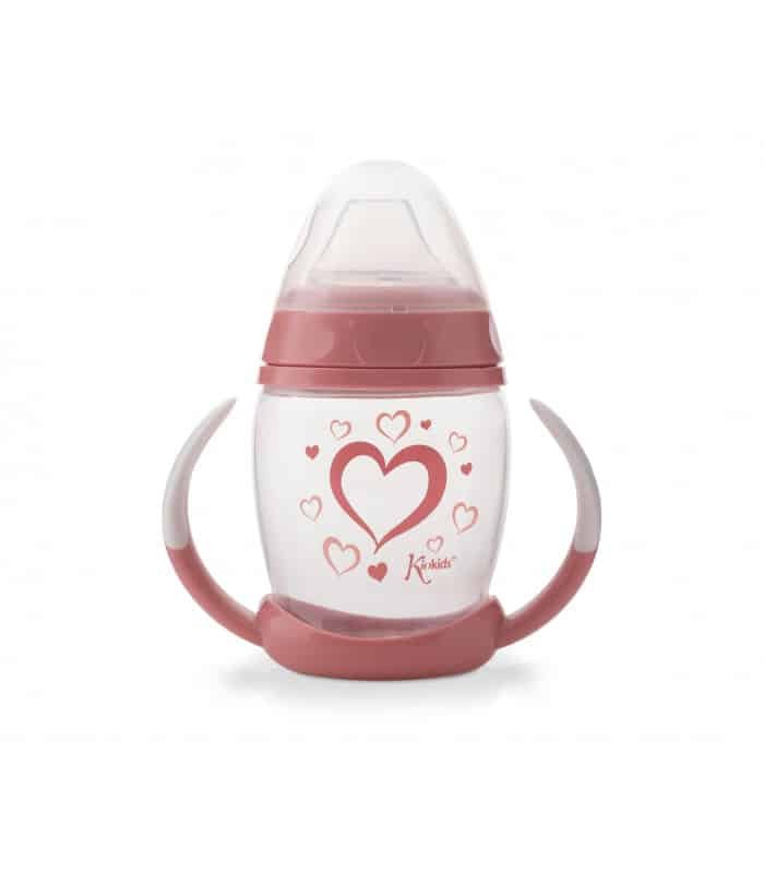 Kiokids Tasse d’apprentissage step 1 cœur rose