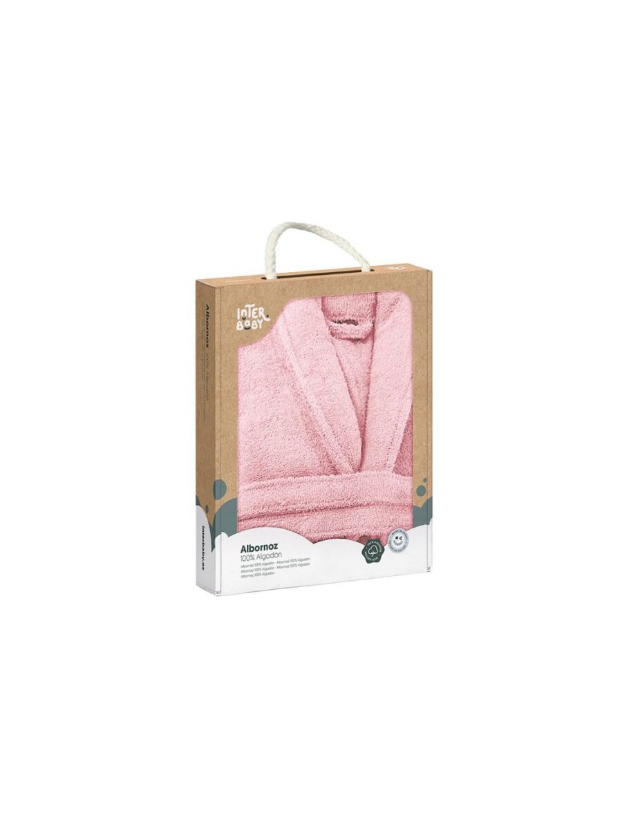 Interbaby Peignoir 100% coton Rose 2ans+