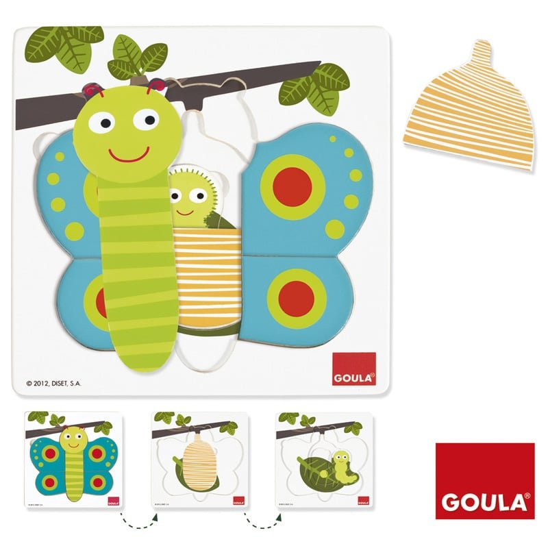 Goula Puzzle 3 Niveaux Papillon