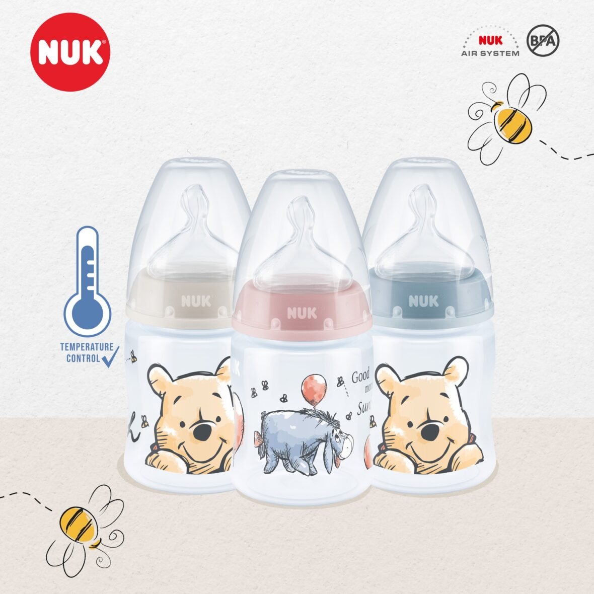 Bebemaman-Nuk Biberon first choice+ Température control 150ml Winnie