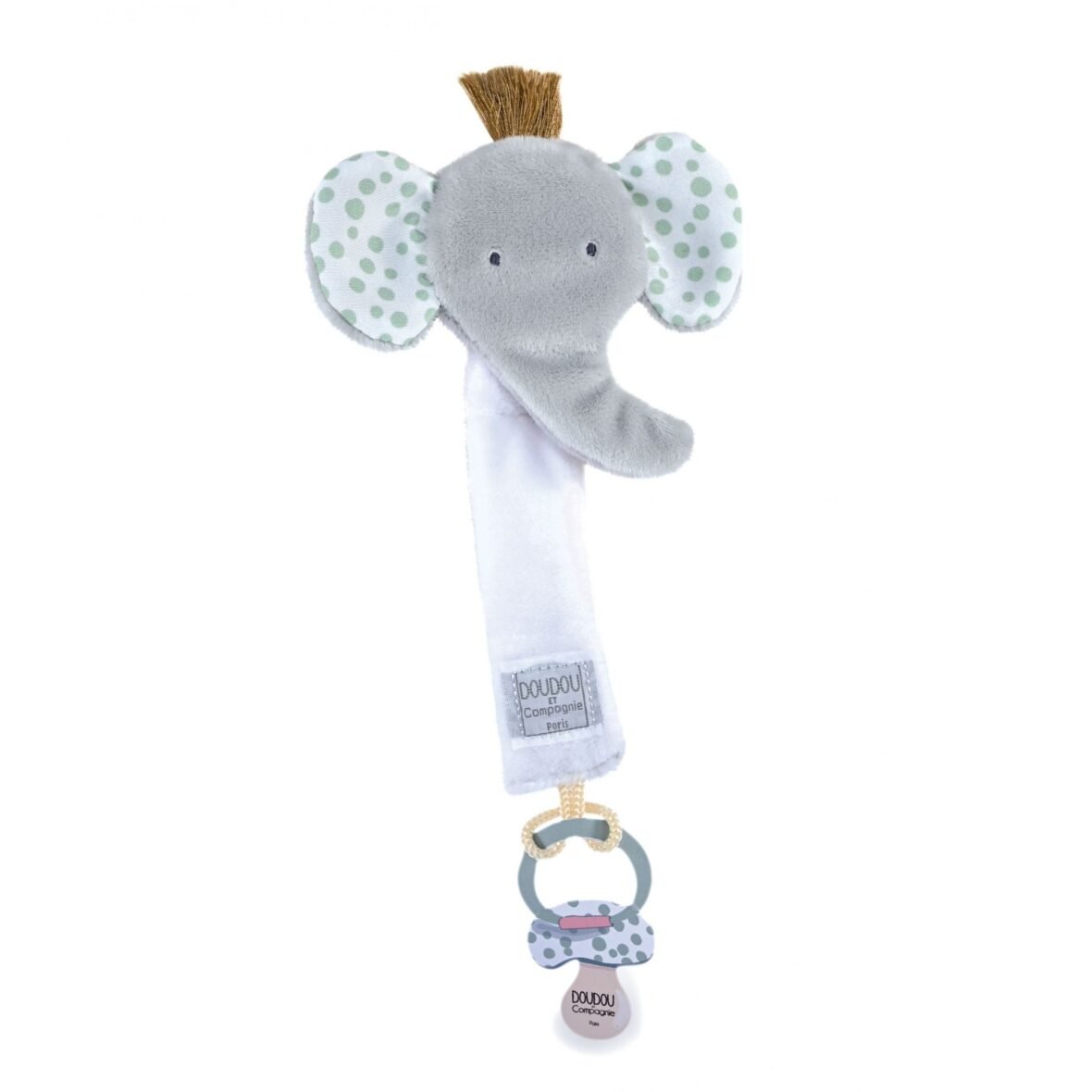 Doudou et Compagnie Attache sucette – Eléphant