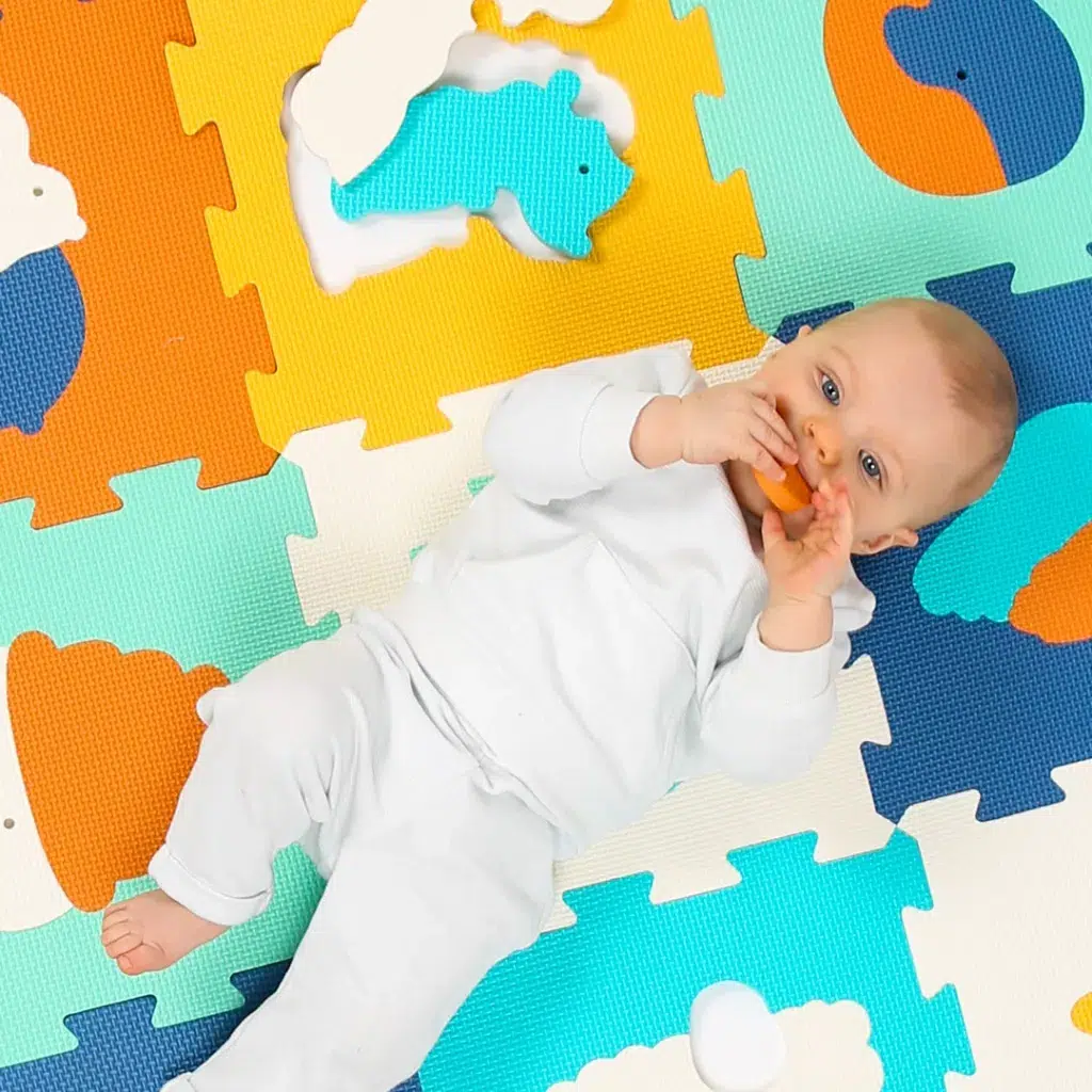 Bebemaman Ludi Tapis Mousse avec Bords et Coins animaux 3