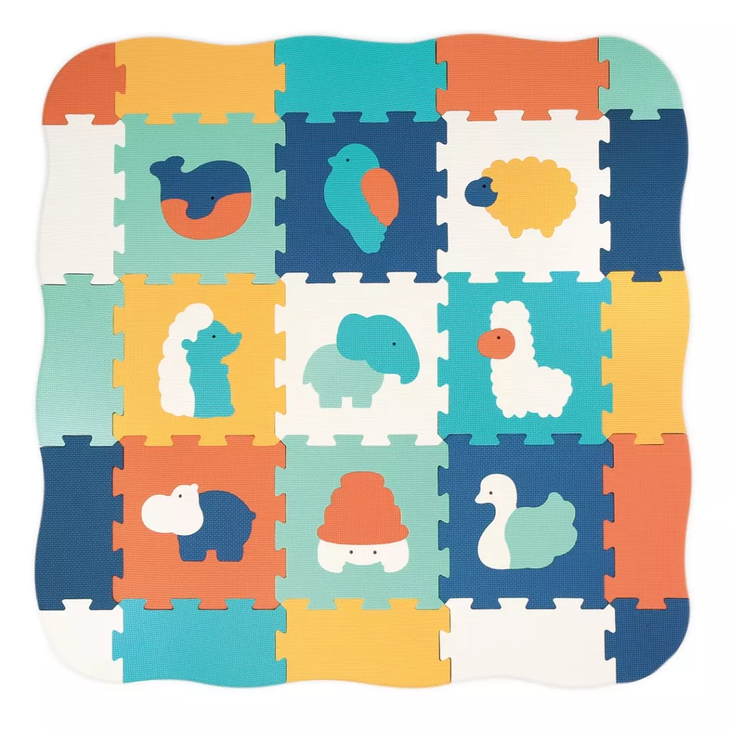 Ludi Tapis Mousse avec Bords et Coins animaux