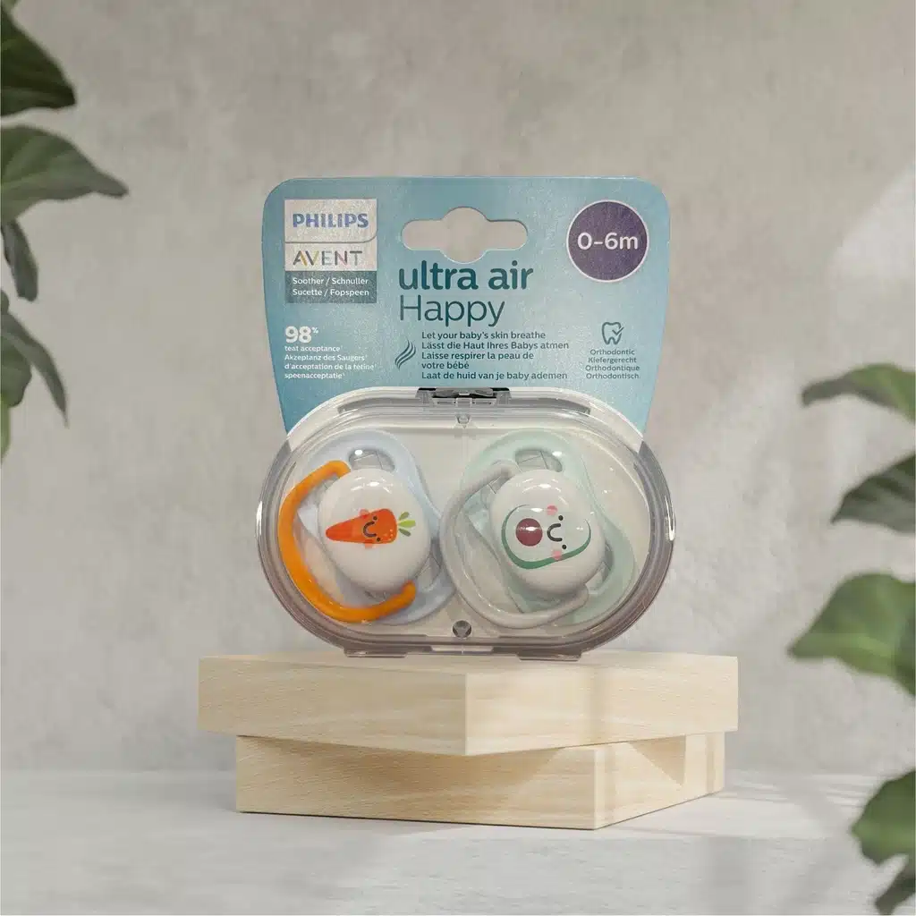 Philips Avent sucettes Ultra Air Happy 0-6 mois Carotte-Avocat