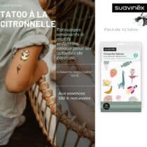 Retrouvez Suavinex Lot de 14 Tattoos à la Citronnelle 3A+ aux meilleurs prix sur Bebemaman.ma . Livraison à domicile partout au Maroc.