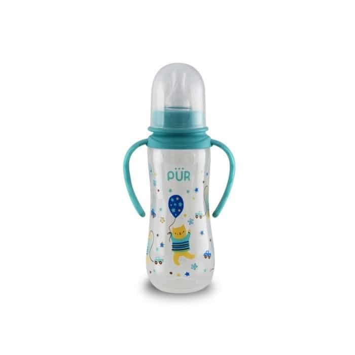 Pur Biberon avec poignée 250ml Chat – vert