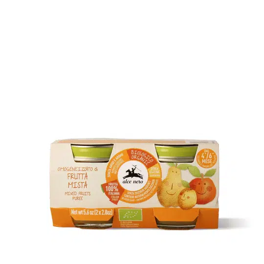 Alce Nero 2 Pots aux fruits mix Bio 4m+