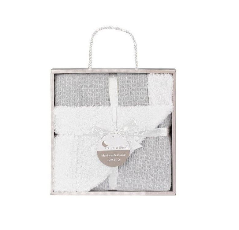 Bebemaman Interbaby Couverture Nid D’abeille Gris 1