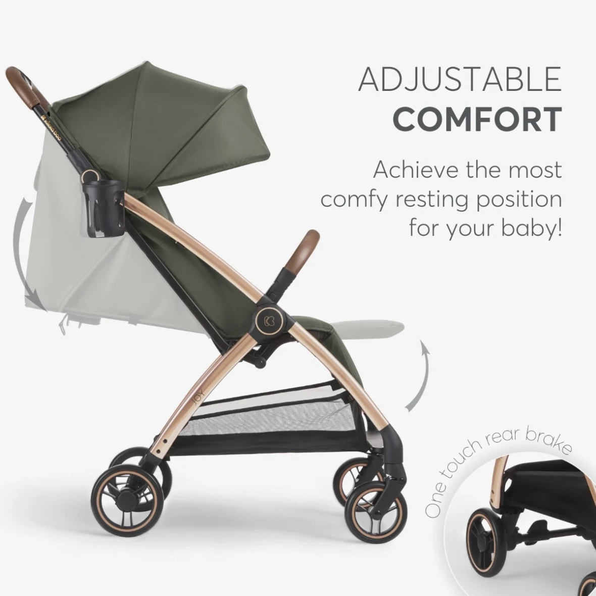 Bebemaman Kikkaboo Poussette Joy Vert Militaire 1
